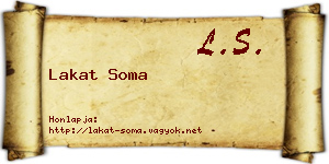 Lakat Soma névjegykártya
